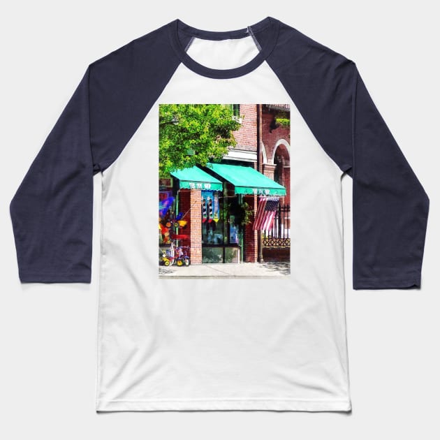 Bristol RI - Toy Shop Baseball T-Shirt by SusanSavad